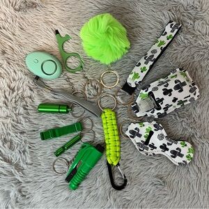 12pcs🌵 Cactus Print Safety Keychain Set